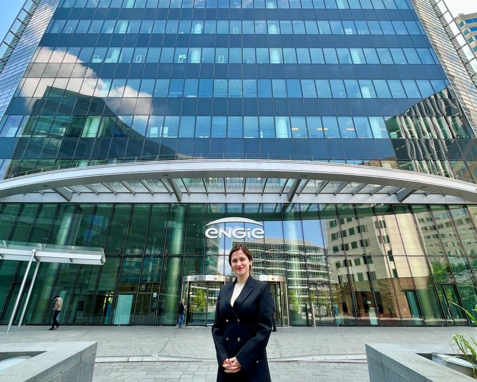 picture of Biljana Kaitovic in front of ENGIE office